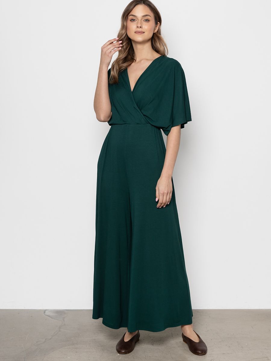 Combinaison Lorraine kimono, coloris vert sapin, photo 1