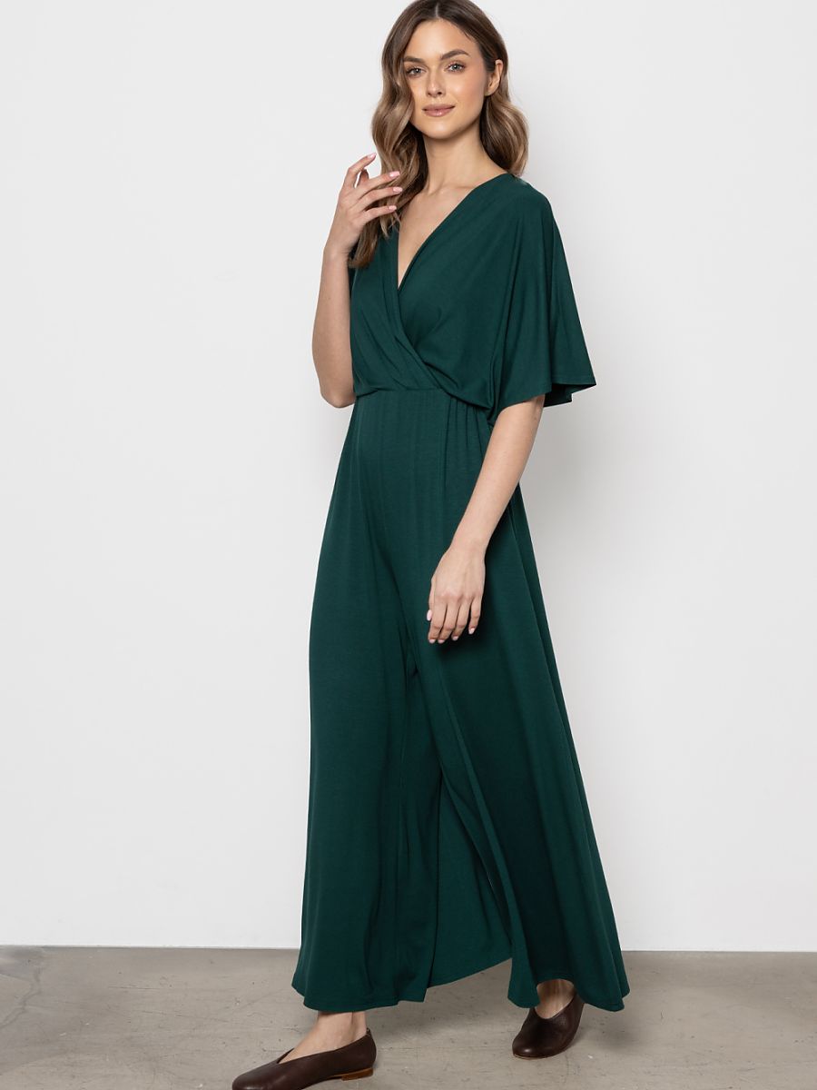 Combinaison Lorraine kimono, coloris vert sapin, photo 2
