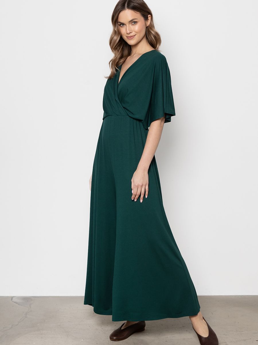 Combinaison Lorraine kimono, coloris vert sapin, photo 4