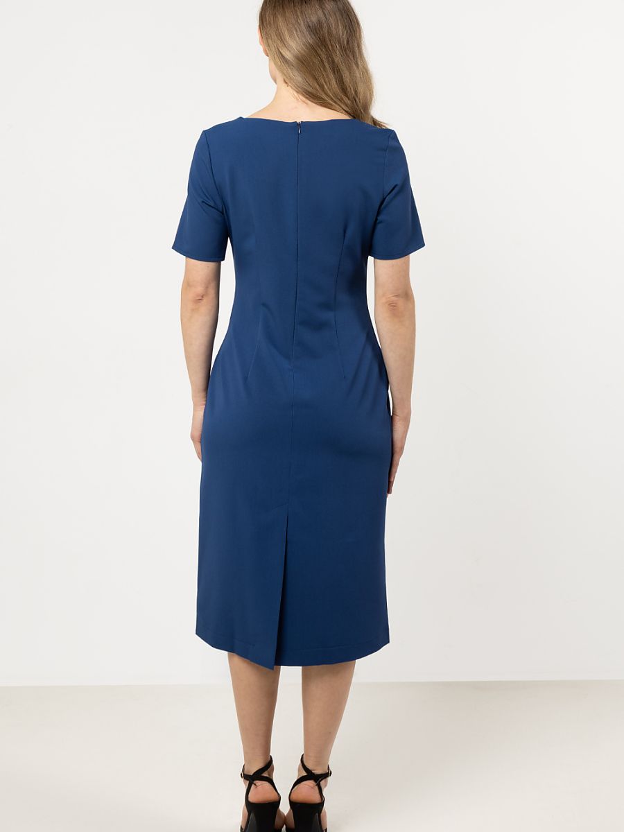 Robe fourreau Clara, coloris bleu jean, photo 3