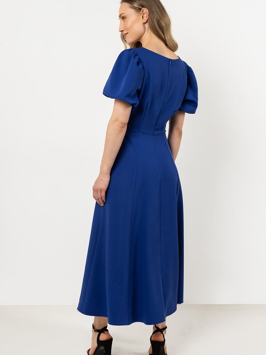 Robe longue Joséphine, coloris bleu roi, photo 3