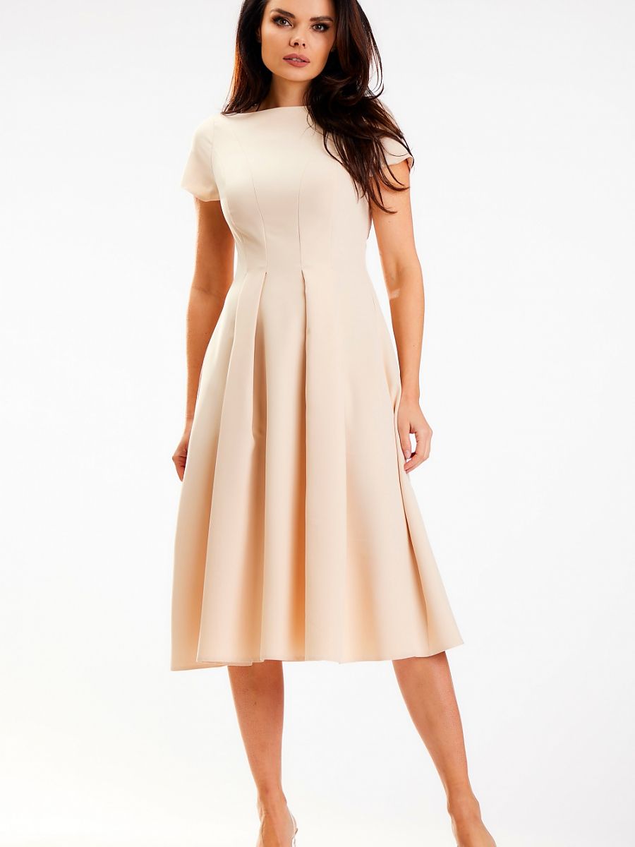 Robe midi Margot beige, coloris beige, photo 1