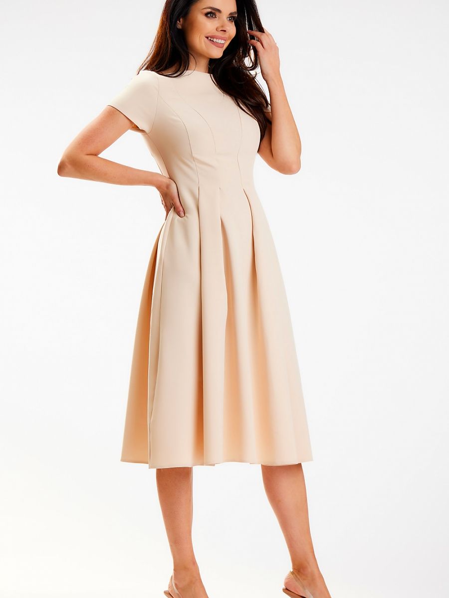 Robe midi Margot beige, coloris beige, photo 2
