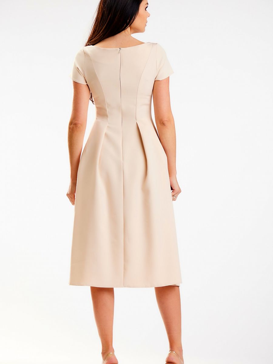 Robe midi Margot beige, coloris beige, photo 3
