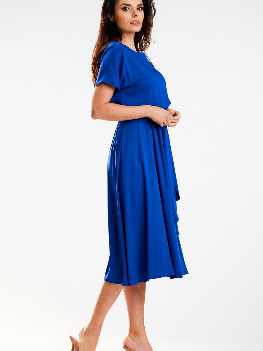 Robe midi Lise kimono, coloris bleu roi, photo 2