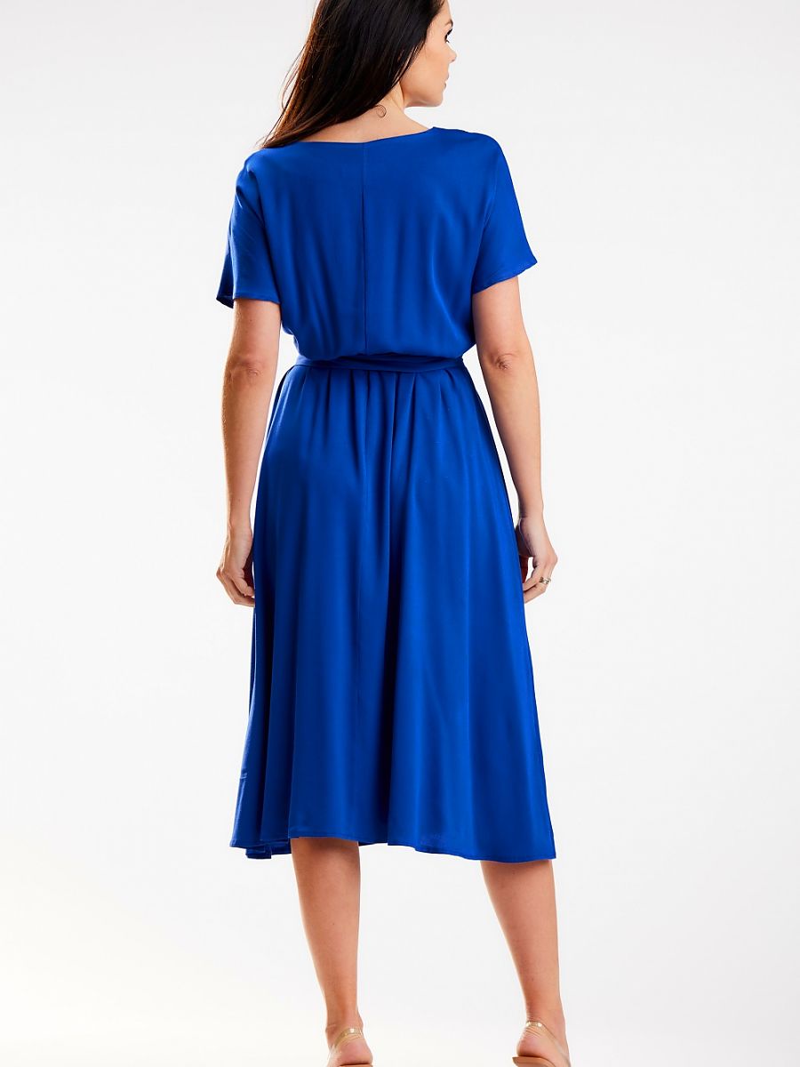 Robe midi Lise kimono, coloris bleu roi, photo 3