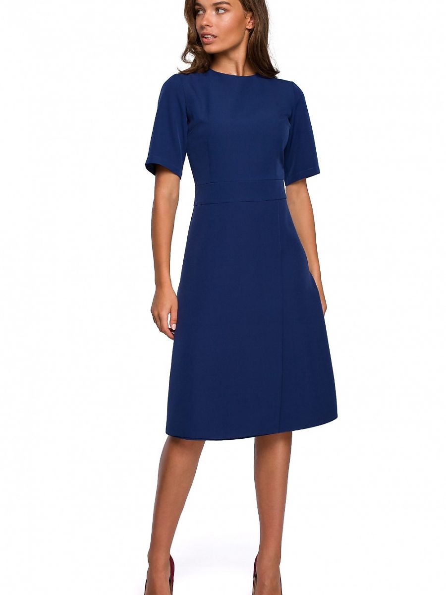 Robe midi Louise, coloris bleu marine, photo 1