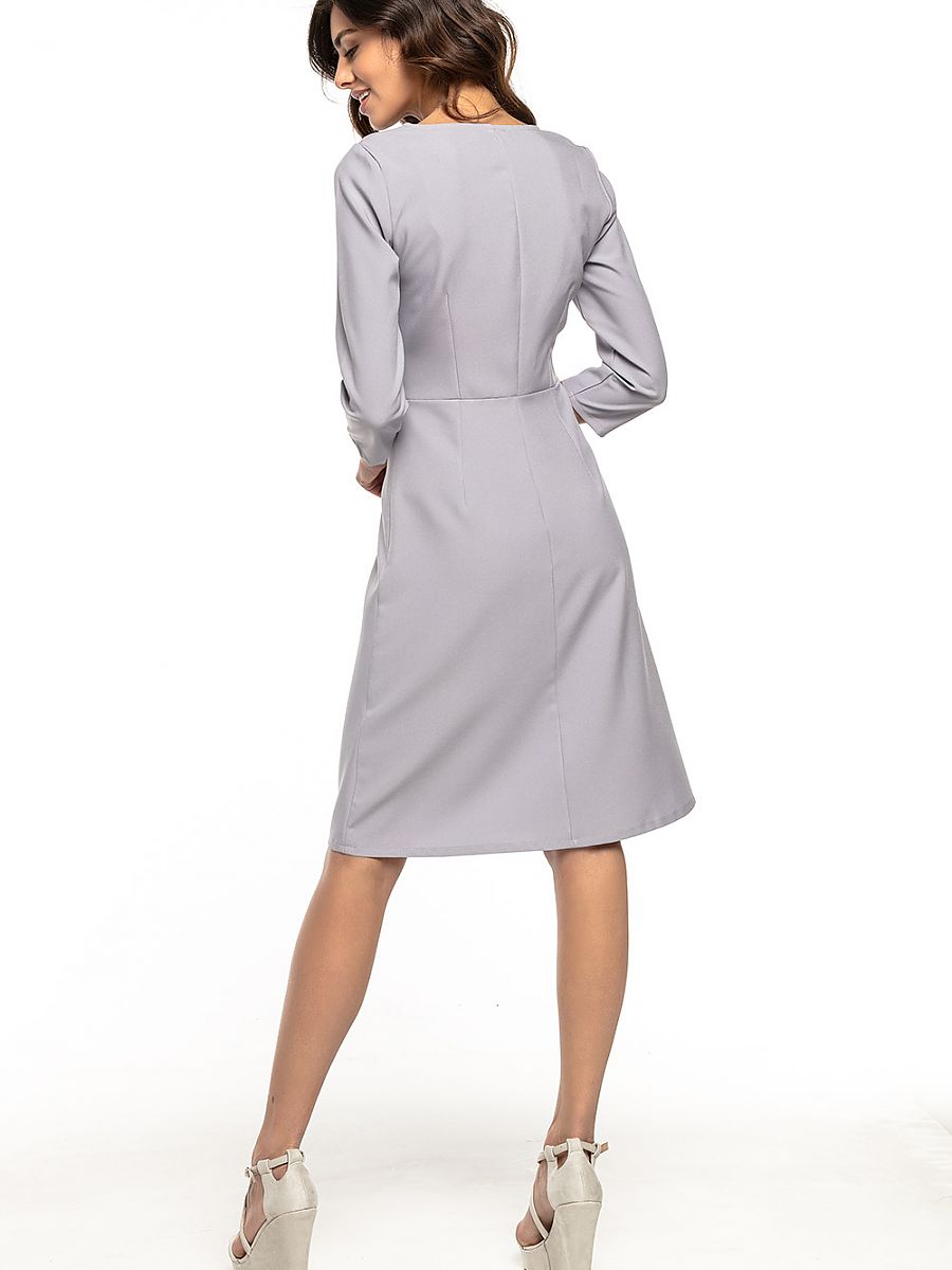 Robe Madeleine à pinces, coloris gris perle, photo 3