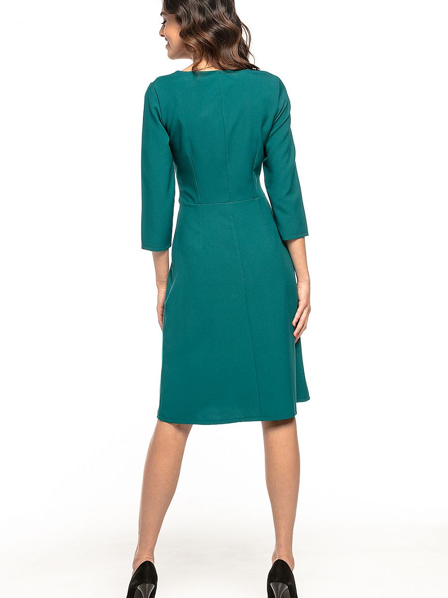 Robe Madeleine à pinces, coloris vert canard, photo 3