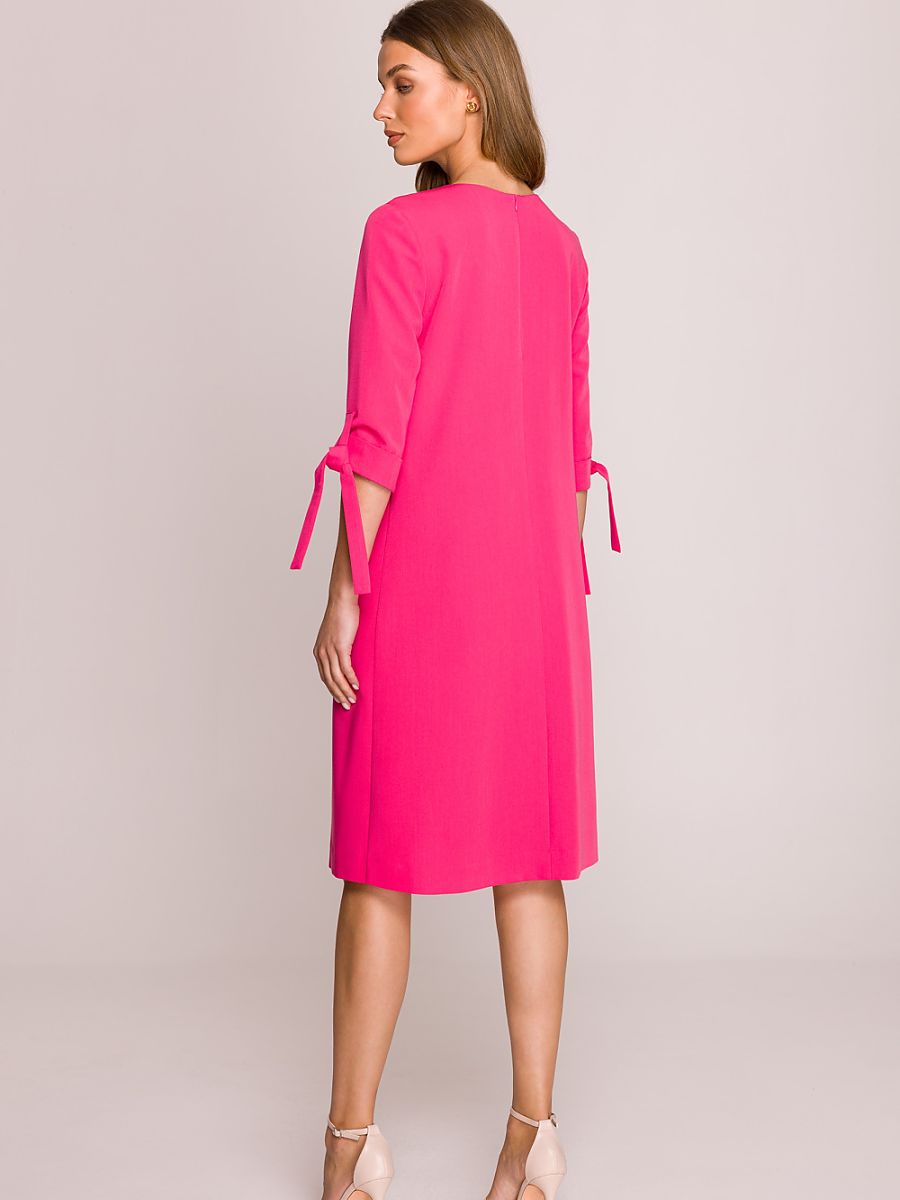 Robe Blanche trapèze, coloris fuchsia, photo 2